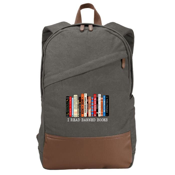 I Read Banned Books Week Librarian Freadom Reader Nerd Gift Cotton Canvas Backpack
