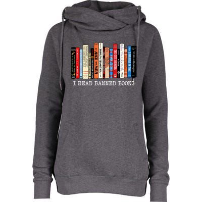 I Read Banned Books Week Librarian Freadom Reader Nerd Gift Womens Funnel Neck Pullover Hood