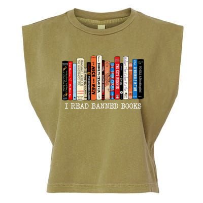 I Read Banned Books Week Librarian Freadom Reader Nerd Gift Garment-Dyed Women's Muscle Tee