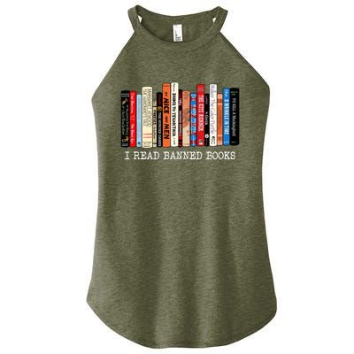 I Read Banned Books Week Librarian Freadom Reader Nerd Gift Women's Perfect Tri Rocker Tank