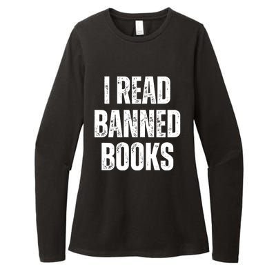 I Read Banned Books Im With The Banned Vintage Retro Womens CVC Long Sleeve Shirt