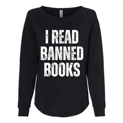 I Read Banned Books Im With The Banned Vintage Retro Womens California Wash Sweatshirt