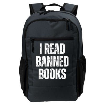 I Read Banned Books Im With The Banned Vintage Retro Daily Commute Backpack