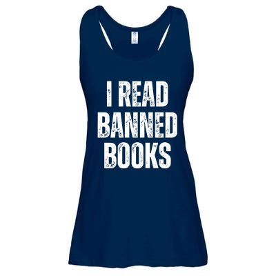 I Read Banned Books Im With The Banned Vintage Retro Ladies Essential Flowy Tank