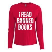 I Read Banned Books Im With The Banned Vintage Retro Womens Cotton Relaxed Long Sleeve T-Shirt