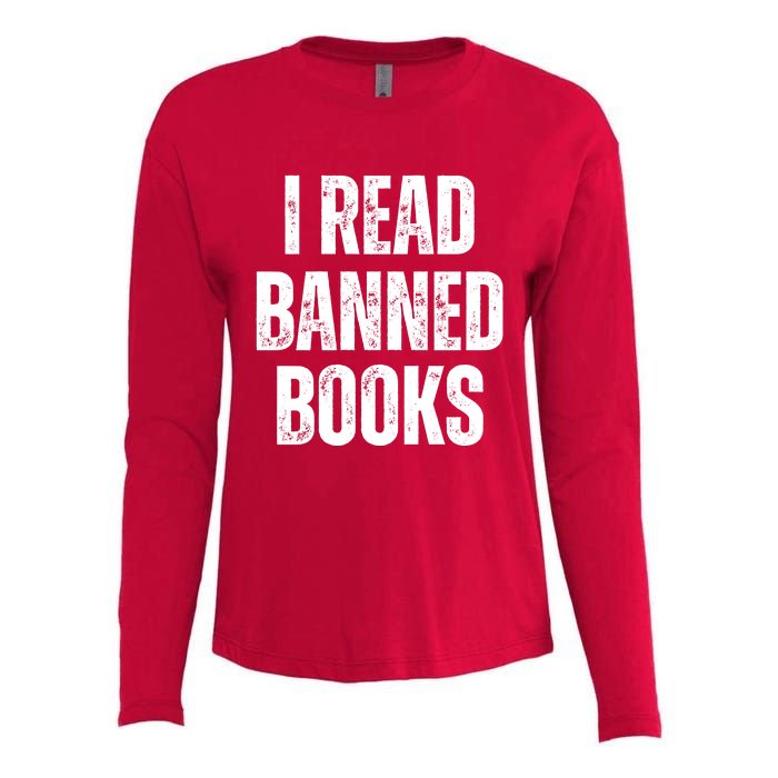 I Read Banned Books Im With The Banned Vintage Retro Womens Cotton Relaxed Long Sleeve T-Shirt