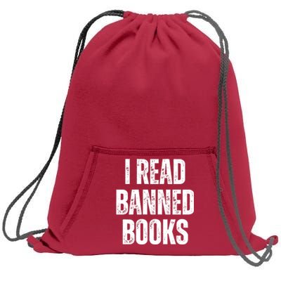 I Read Banned Books Im With The Banned Vintage Retro Sweatshirt Cinch Pack Bag