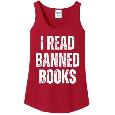 I Read Banned Books Im With The Banned Vintage Retro Ladies Essential Tank