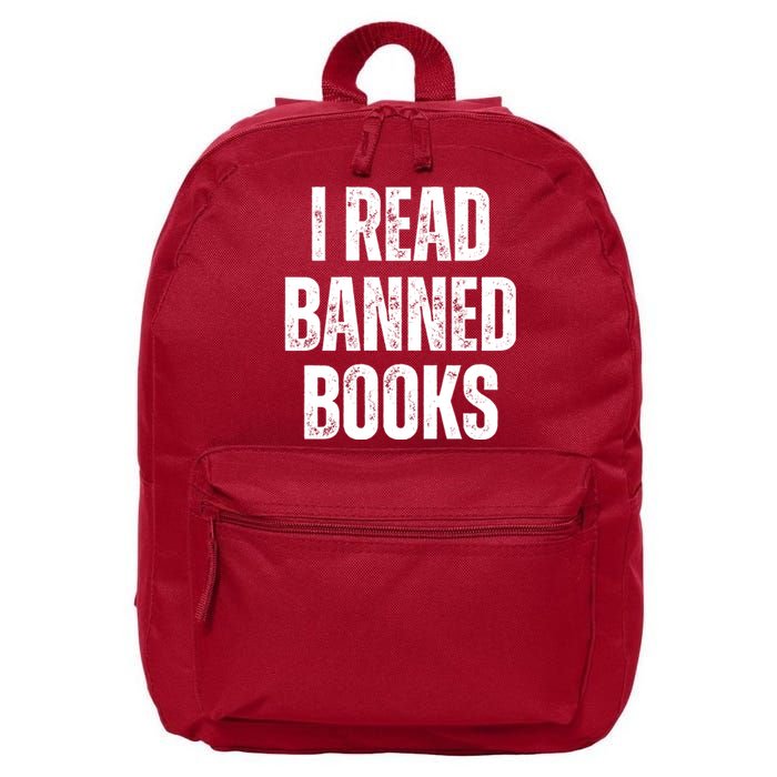 I Read Banned Books Im With The Banned Vintage Retro 16 in Basic Backpack