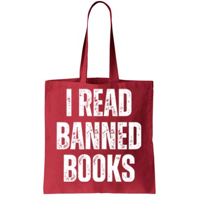 I Read Banned Books Im With The Banned Vintage Retro Tote Bag