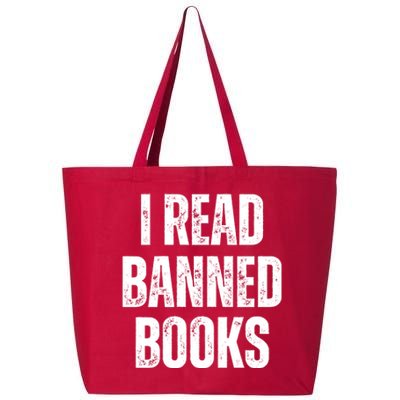 I Read Banned Books Im With The Banned Vintage Retro 25L Jumbo Tote