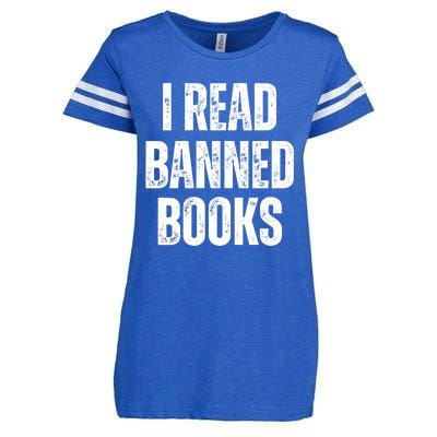 I Read Banned Books Im With The Banned Vintage Retro Enza Ladies Jersey Football T-Shirt