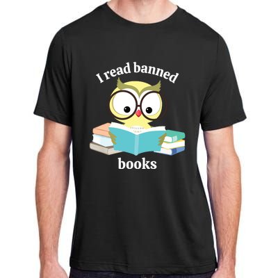 I Read Banned Books Week Librarian Reader Owl Adult ChromaSoft Performance T-Shirt