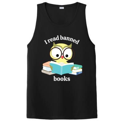 I Read Banned Books Week Librarian Reader Owl PosiCharge Competitor Tank