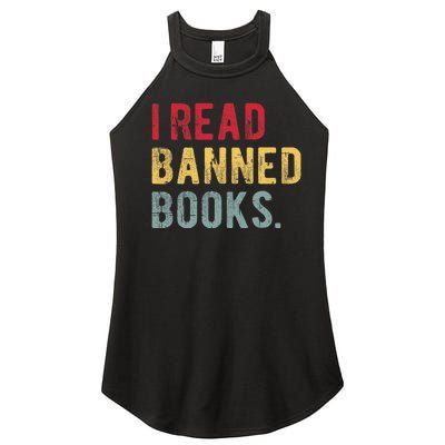 I Read Banned Books Librarians Banned Books Bookworm Reader Women’s Perfect Tri Rocker Tank