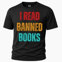I Read Banned Books Im With The Banned Vintage Retro Performance Shirt