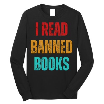 I Read Banned Books Im With The Banned Vintage Retro Long Sleeve Shirt