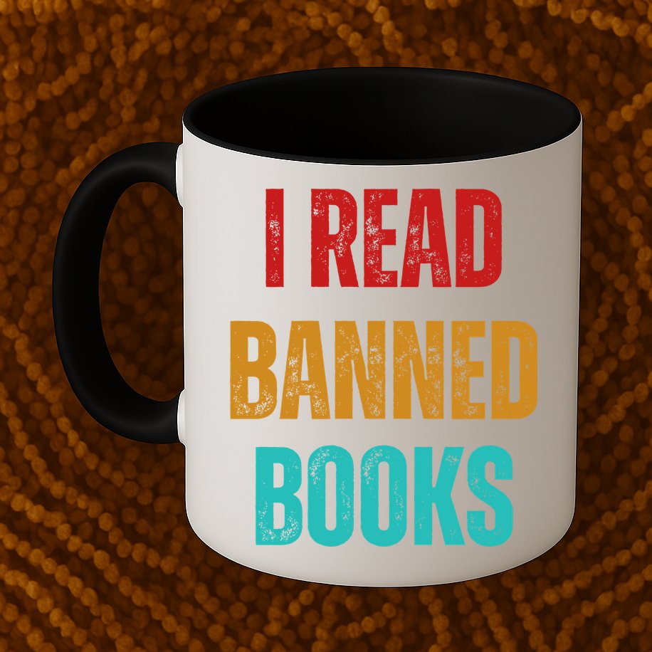 I Read Banned Books Im With The Banned Vintage Retro Mug
