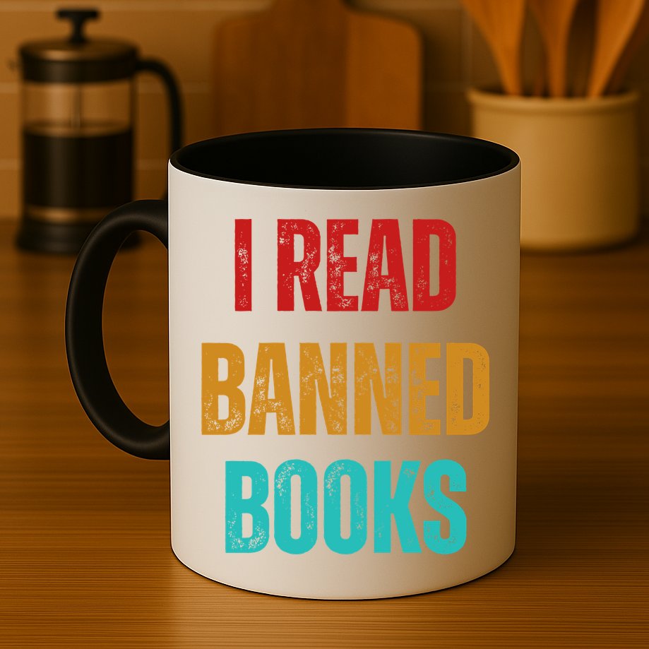 I Read Banned Books Im With The Banned Vintage Retro Mug