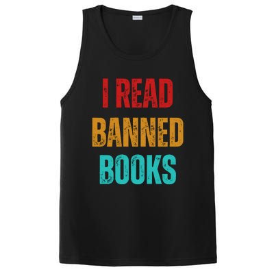 I Read Banned Books Im With The Banned Vintage Retro PosiCharge Competitor Tank