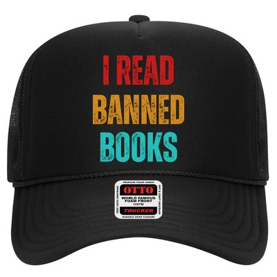 I Read Banned Books Im With The Banned Vintage Retro Trucker Hat
