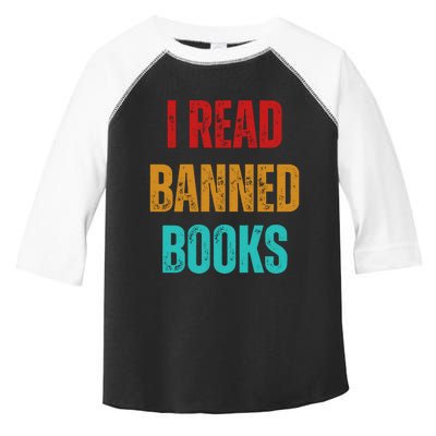 I Read Banned Books Im With The Banned Vintage Retro Toddler Fine Jersey T-Shirt