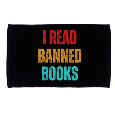 I Read Banned Books Im With The Banned Vintage Retro Microfiber Hand Towel