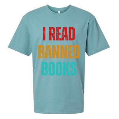 I Read Banned Books Im With The Banned Vintage Retro Sueded Cloud Jersey T-Shirt