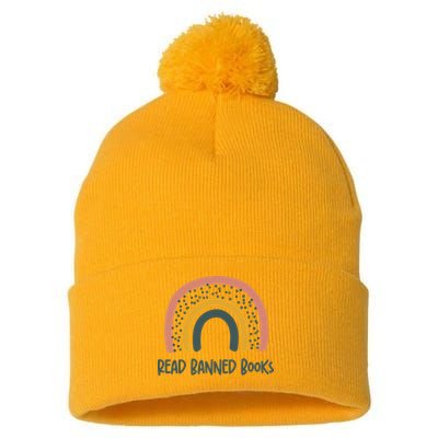 I Read Banned Books, Reader, Bookworm Pom Pom 12in Knit Beanie
