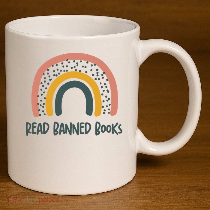 I Read Banned Books, Reader, Bookworm 11oz C Handle Ceramic Mug