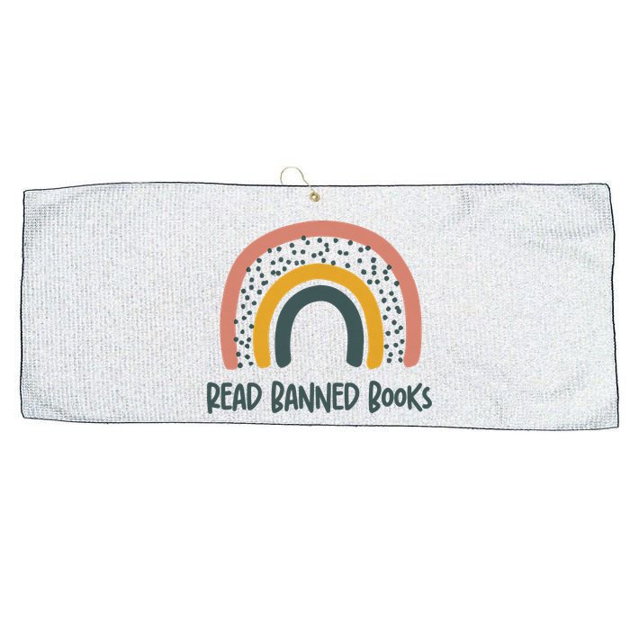 I Read Banned Books, Reader, Bookworm Large Microfiber Waffle Golf Towel