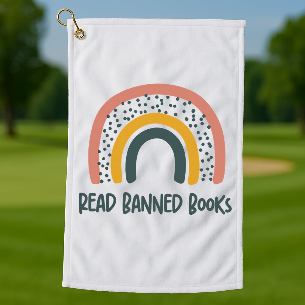 I Read Banned Books, Reader, Bookworm Golf Towel