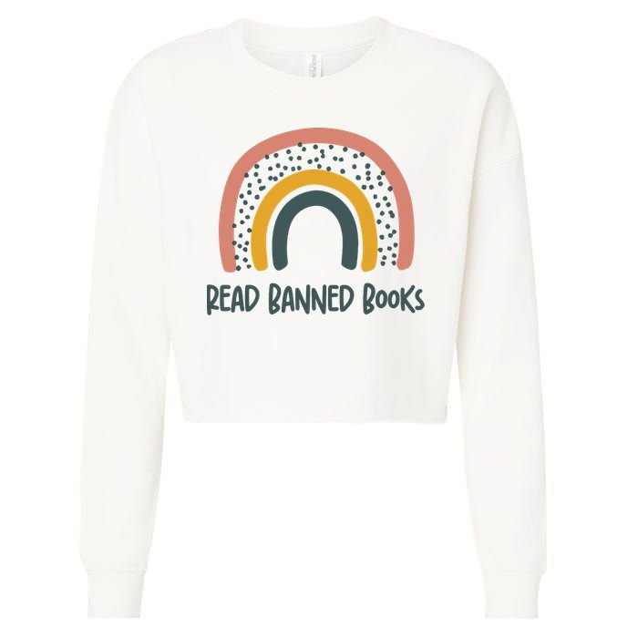 I Read Banned Books, Reader, Bookworm Cropped Pullover Crew
