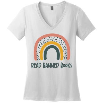 I Read Banned Books, Reader, Bookworm Women's V-Neck T-Shirt