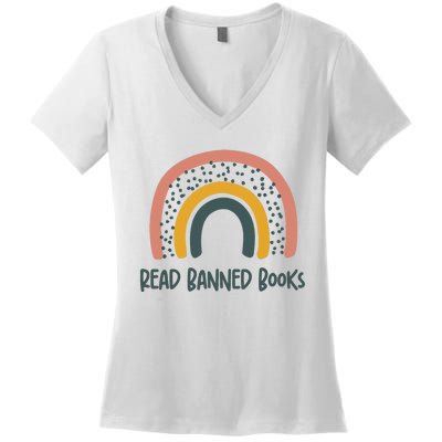 I Read Banned Books, Reader, Bookworm Women's V-Neck T-Shirt