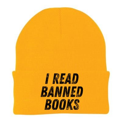 I Read Banned Books Im With The Banned Vintage Retro Knit Cap Winter Beanie