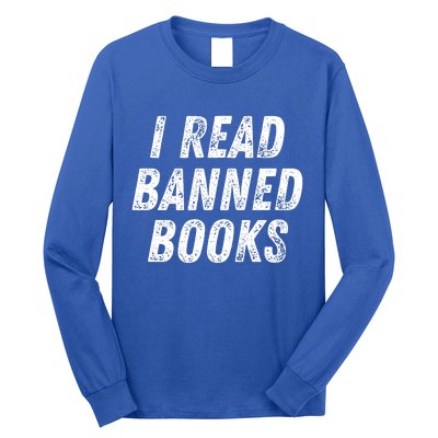 I Read Banned Books Im With The Banned Vintage Retro Long Sleeve Shirt