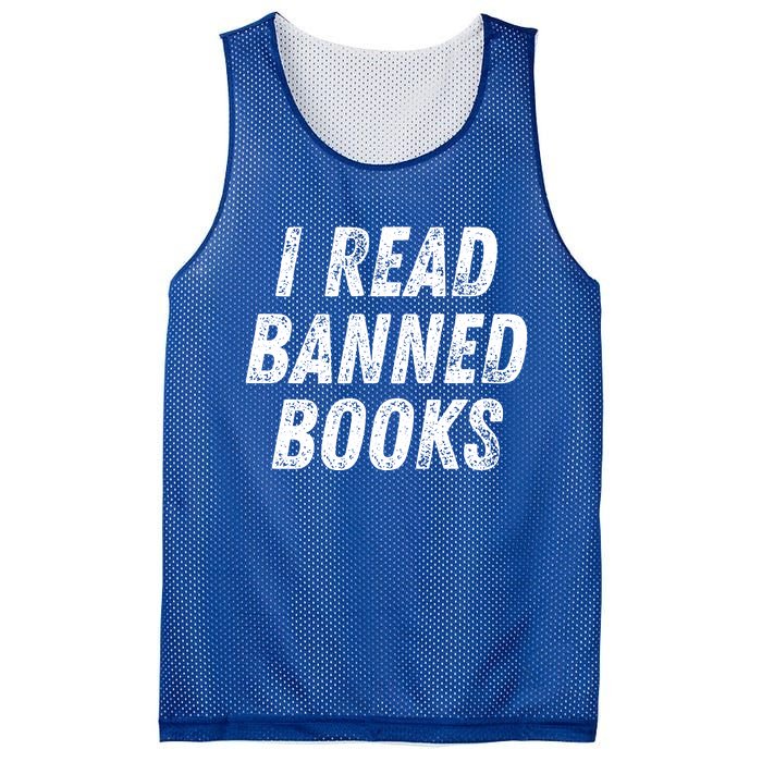 I Read Banned Books Im With The Banned Vintage Retro Mesh Reversible Basketball Jersey Tank