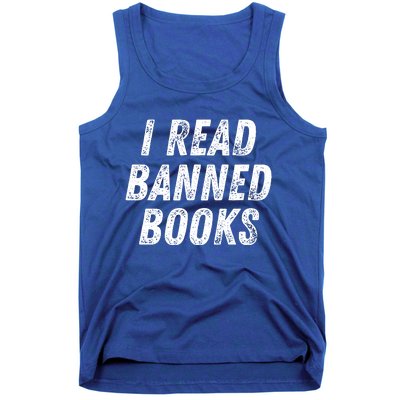 I Read Banned Books Im With The Banned Vintage Retro Tank Top