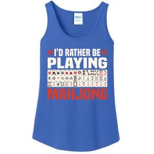 Id Rather Be Playing Mahjong Mahjong Great Gift Ladies Essential Tank