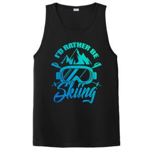 Id Rather Be Skiing Holiday Ski Winter Sport Gift PosiCharge Competitor Tank