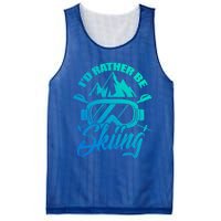 Id Rather Be Skiing Holiday Ski Winter Sport Gift Mesh Reversible Basketball Jersey Tank