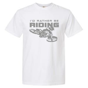 I'd Rather Be Riding Motocross Dirt Bike Motocross Premium Garment-Dyed Heavyweight T-Shirt