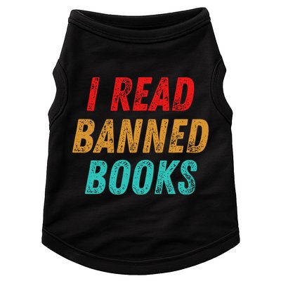 I Read Banned Books Im With The Banned Vintage Retro Doggie Tank