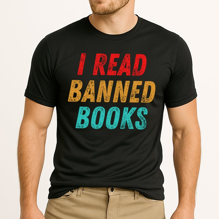 I Read Banned Books Im With The Banned Vintage Retro Performance Shirt