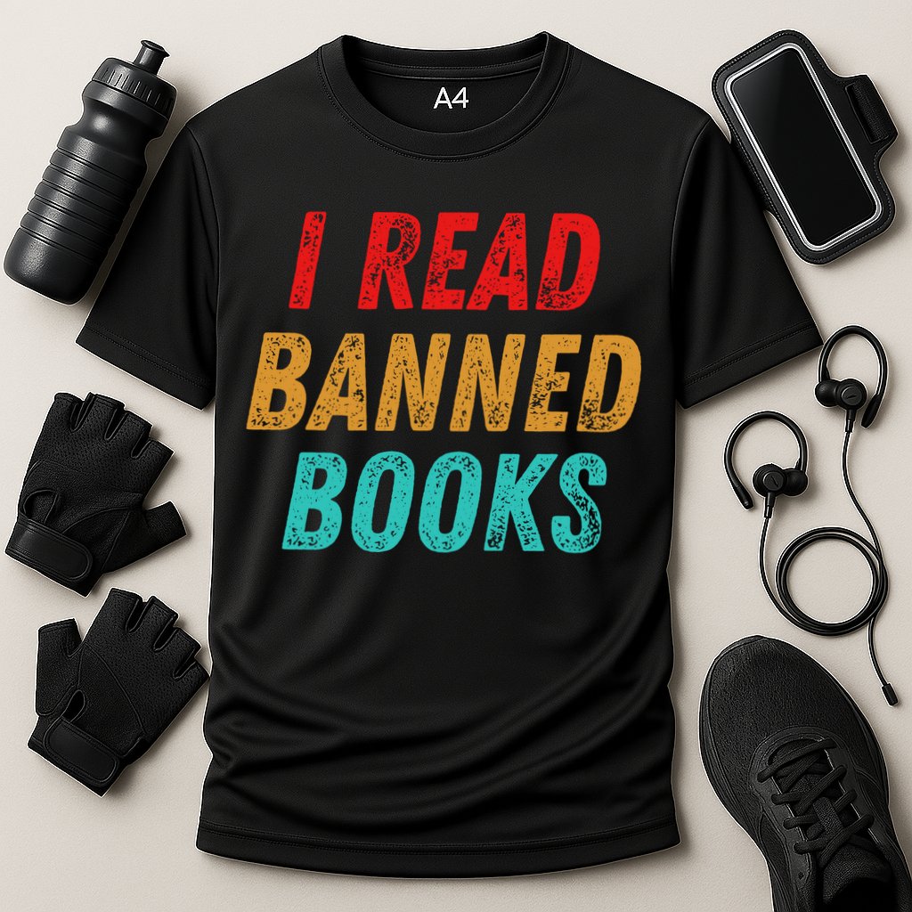 I Read Banned Books Im With The Banned Vintage Retro Performance Shirt