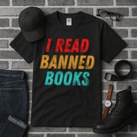 I Read Banned Books Im With The Banned Vintage Retro Tall T-Shirt