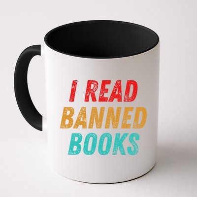 I Read Banned Books Im With The Banned Vintage Retro Mug
