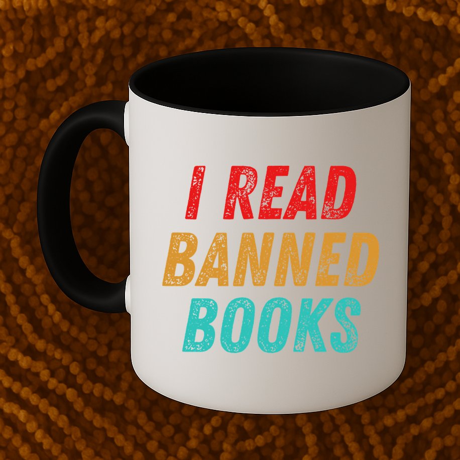 I Read Banned Books Im With The Banned Vintage Retro Mug