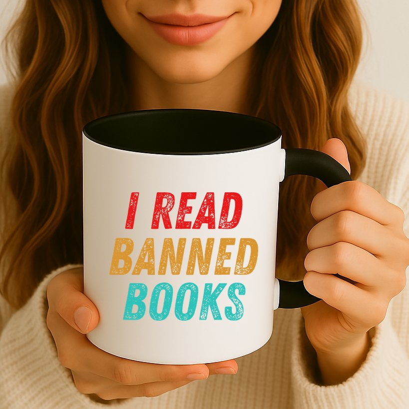 I Read Banned Books Im With The Banned Vintage Retro Mug